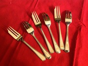 Sheffield bead design silver plated dessert forks and spoons